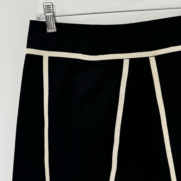 Autograph New York A line Skirt black with Cream Piping Size 0 - Picture 5 of 8